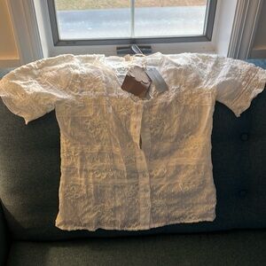 New with tags white lace Anthropologie blouse